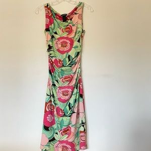 Y2K BCBG Paris MOD Print Stretch Dress Very Flattering Sz M